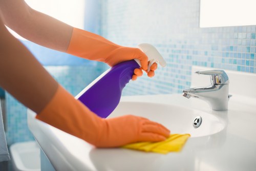 Deep cleaning equipment used on upholstered furniture