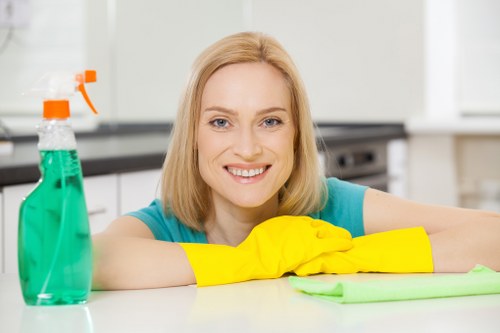 Carpet cleaning service preparing a living room floor in New Addington