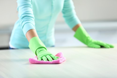 Deep cleaning equipment used on a carpeted floor